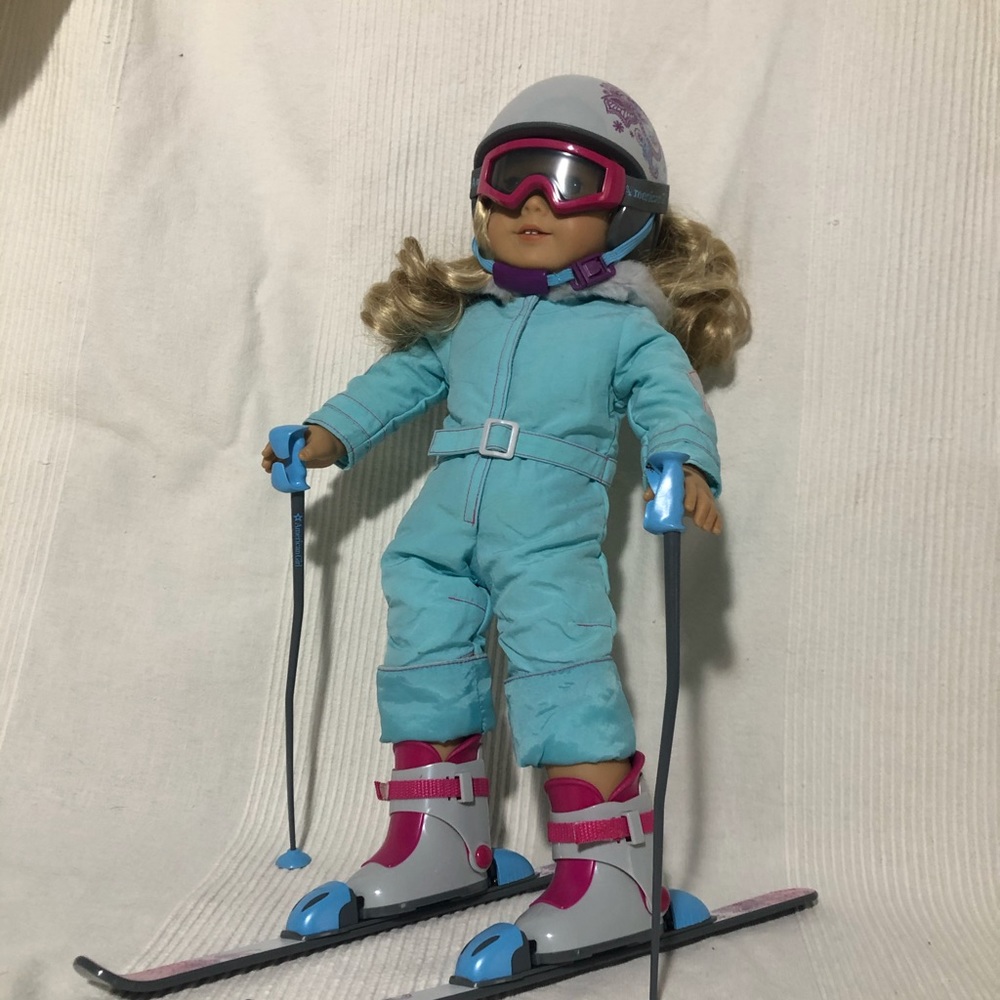 American Girl ski set